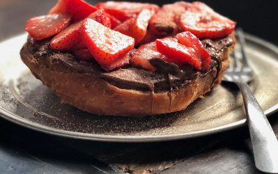 Nut Butter, Berries and Cocoa Toast Topper