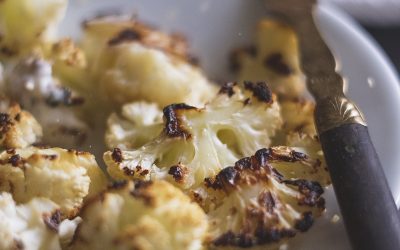 Lemon and Garlic Roasted Cauliflower