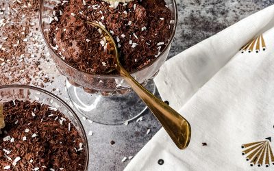 Chocolate Pudding with Coconut Cakes