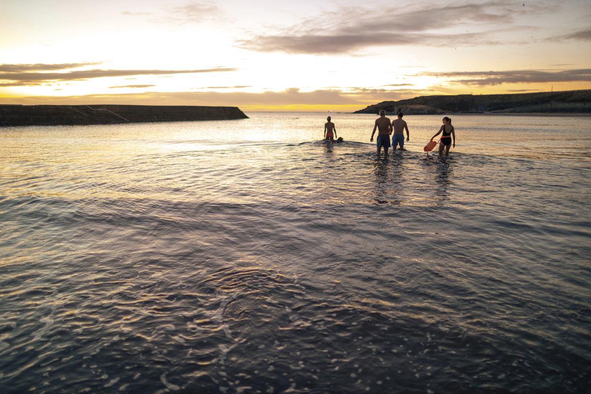 Swimming at Sunrise